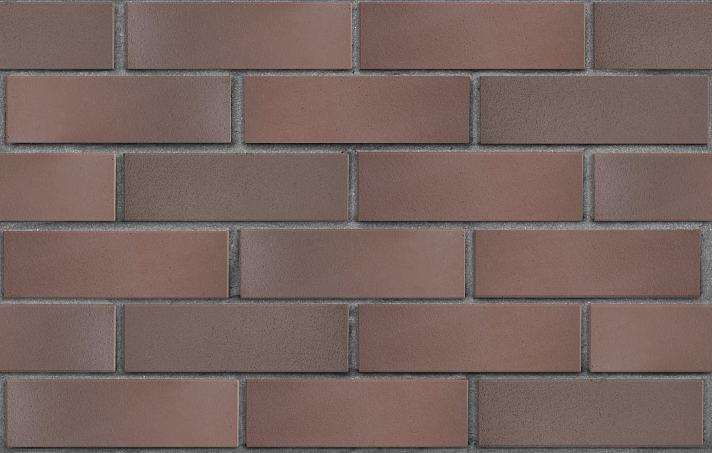 Клинкер фасадный темно-терракотовый флэш Брюгге гладкий