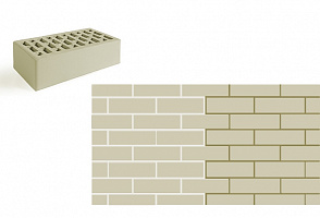 Кирпич одинарный лицевой пустотелый «Серый» М 150